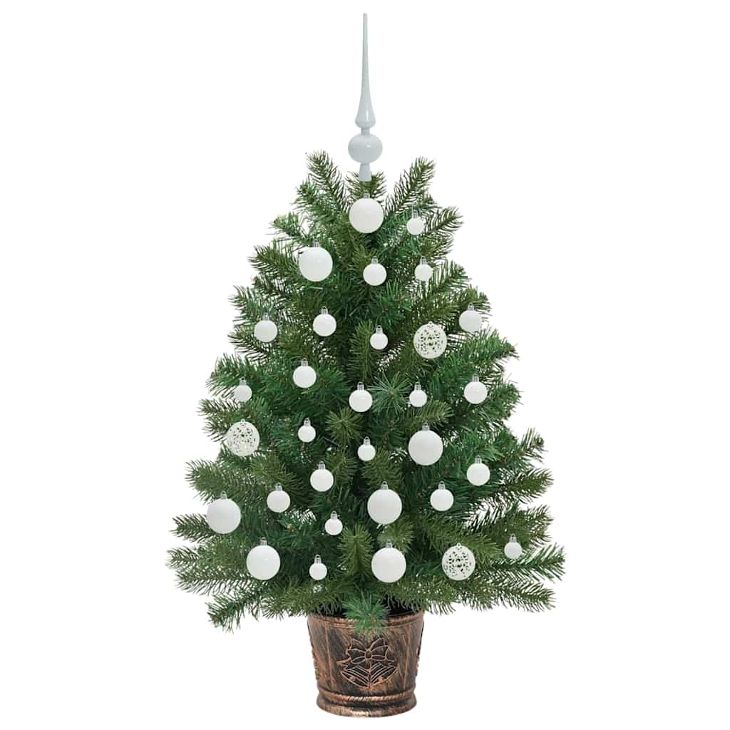 vidaXL Artificial Christmas Tree with 150 LEDs Green 95 cm PE and PVC