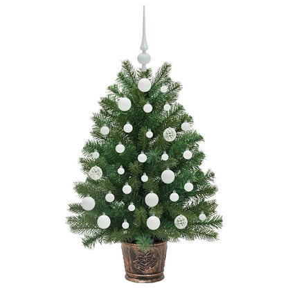 vidaXL Artificial Christmas Tree with 150 LEDs Green 95 cm PE and PVC