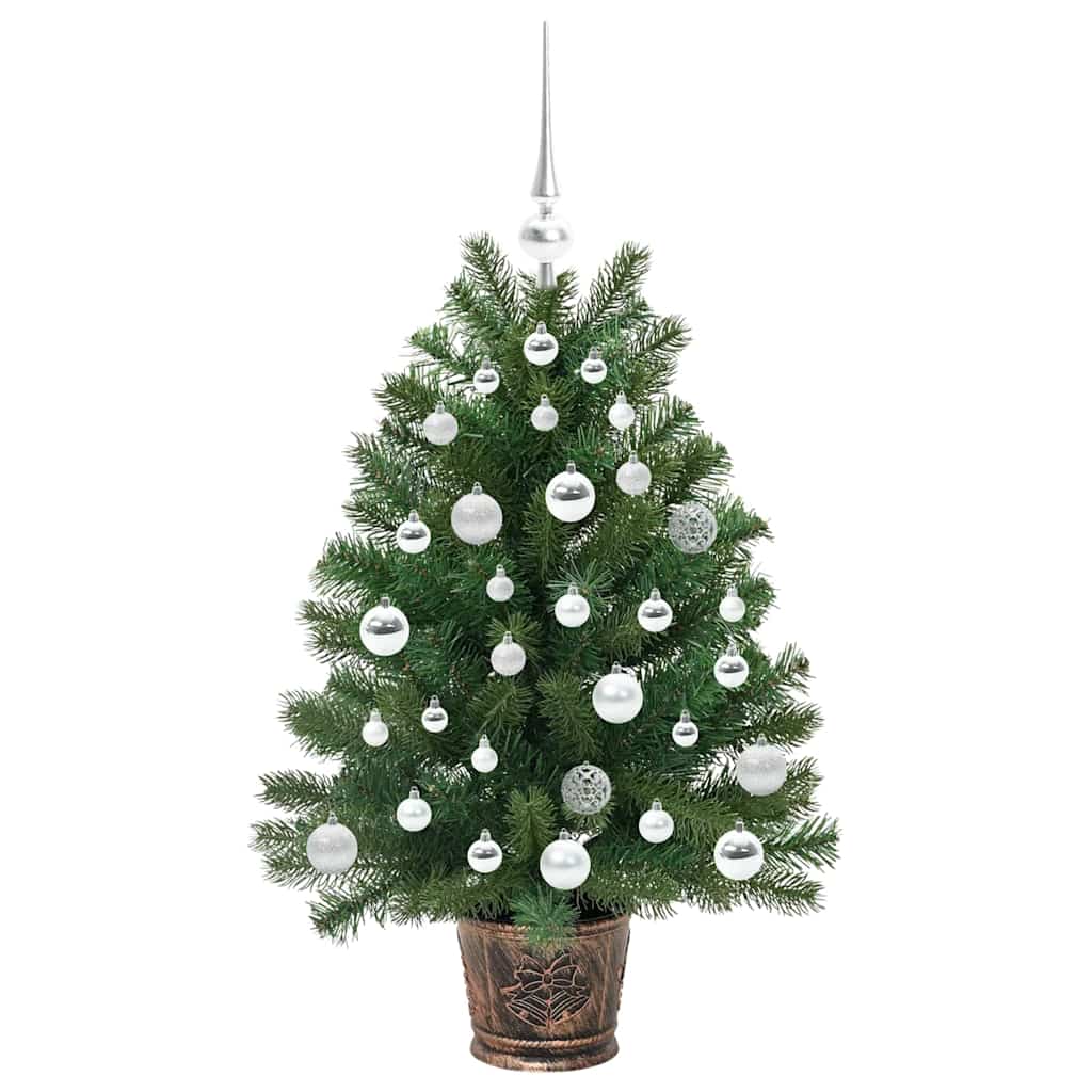 vidaXL Artificial Christmas Tree with 150 LEDs Green 95 cm PE and PVC