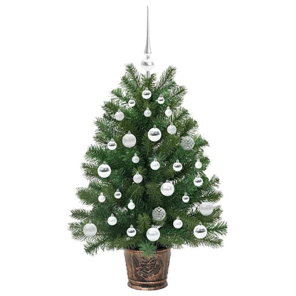 vidaXL Artificial Christmas Tree with 150 LEDs Green 95 cm PE and PVC