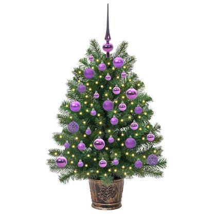 vidaXL Artificial Christmas Tree with 150 LEDs Green 95 cm PE and PVC
