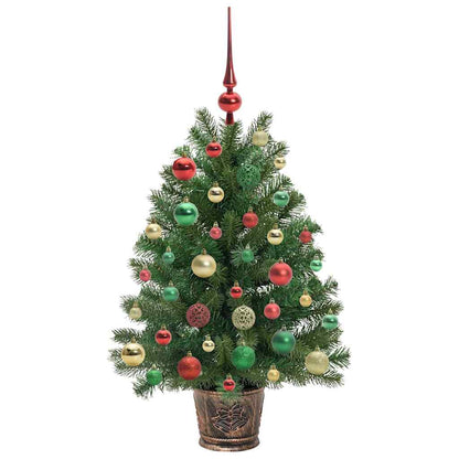 vidaXL Artificial Christmas Tree with 150 LEDs Green 95 cm PE and PVC