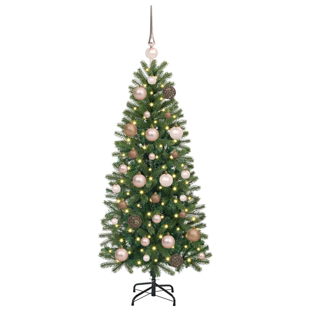 vidaXL Artificial Christmas Tree with 150 LEDs Green 120 cm PE and PVC