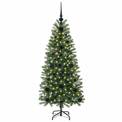 vidaXL Artificial Christmas Tree with 150 LEDs Green 120 cm PE and PVC