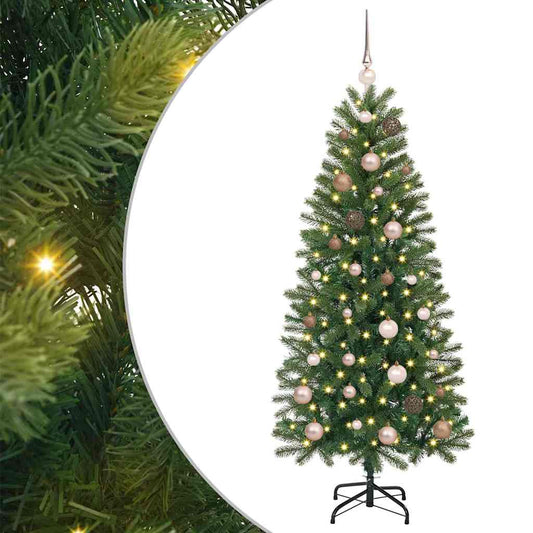 vidaXL Artificial Christmas Tree with 150 LEDs Green 150 cm PE and PVC