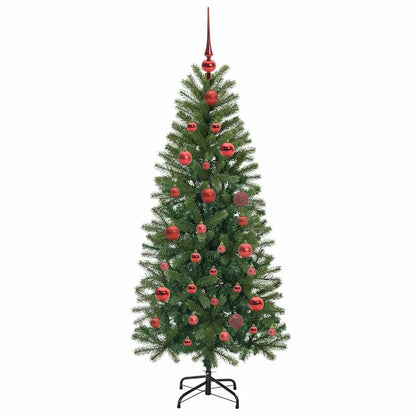 vidaXL Artificial Christmas Tree with 150 LEDs Green 150 cm PE and PVC