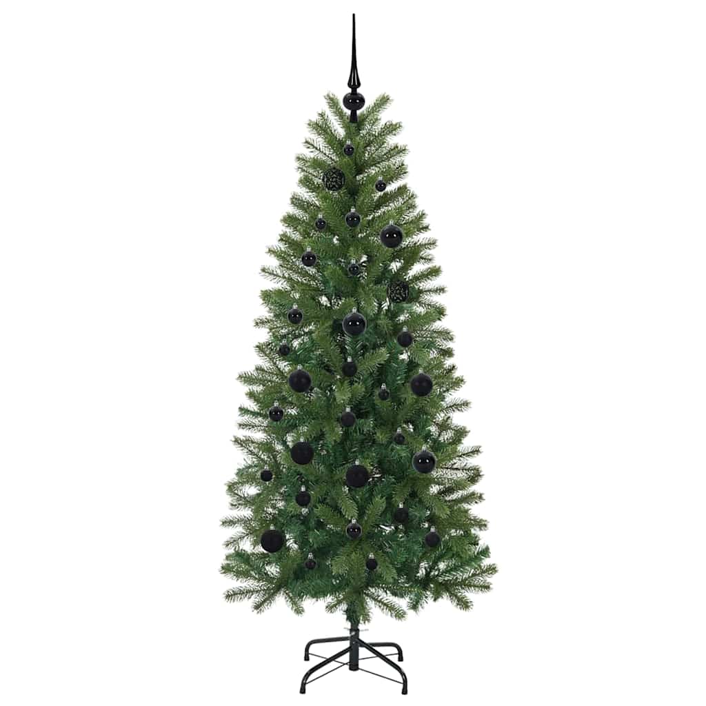vidaXL Artificial Christmas Tree with 150 LEDs Green 150 cm PE and PVC