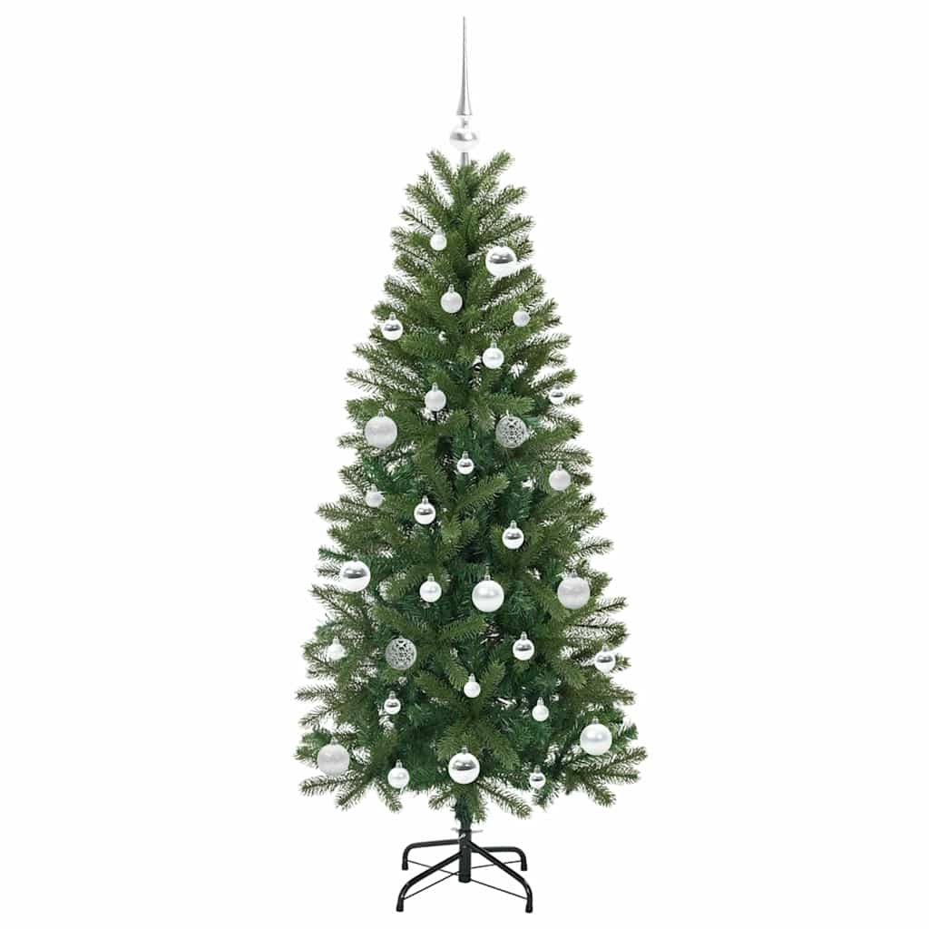vidaXL Artificial Christmas Tree with 150 LEDs Green 150 cm PE and PVC