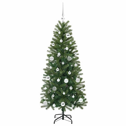 vidaXL Artificial Christmas Tree with 150 LEDs Green 150 cm PE and PVC
