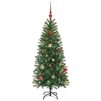 vidaXL Artificial Christmas Tree with 150 LEDs Green 150 cm PE and PVC
