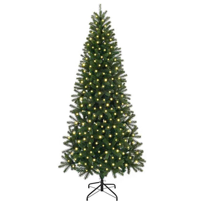vidaXL Artificial Christmas Tree with 300 LEDs Green 180 cm PE and PVC