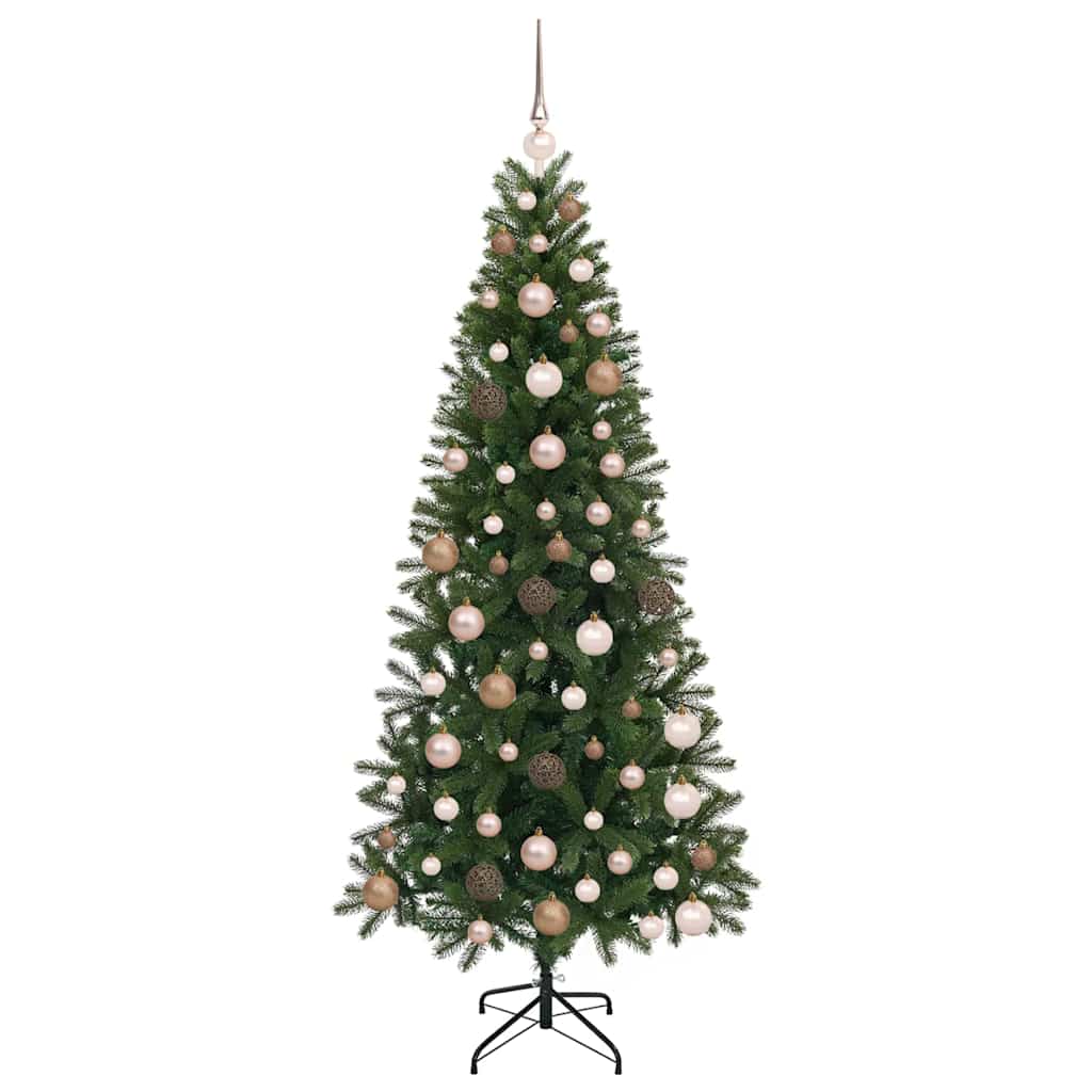 vidaXL Artificial Christmas Tree with 300 LEDs Green 180 cm PE and PVC