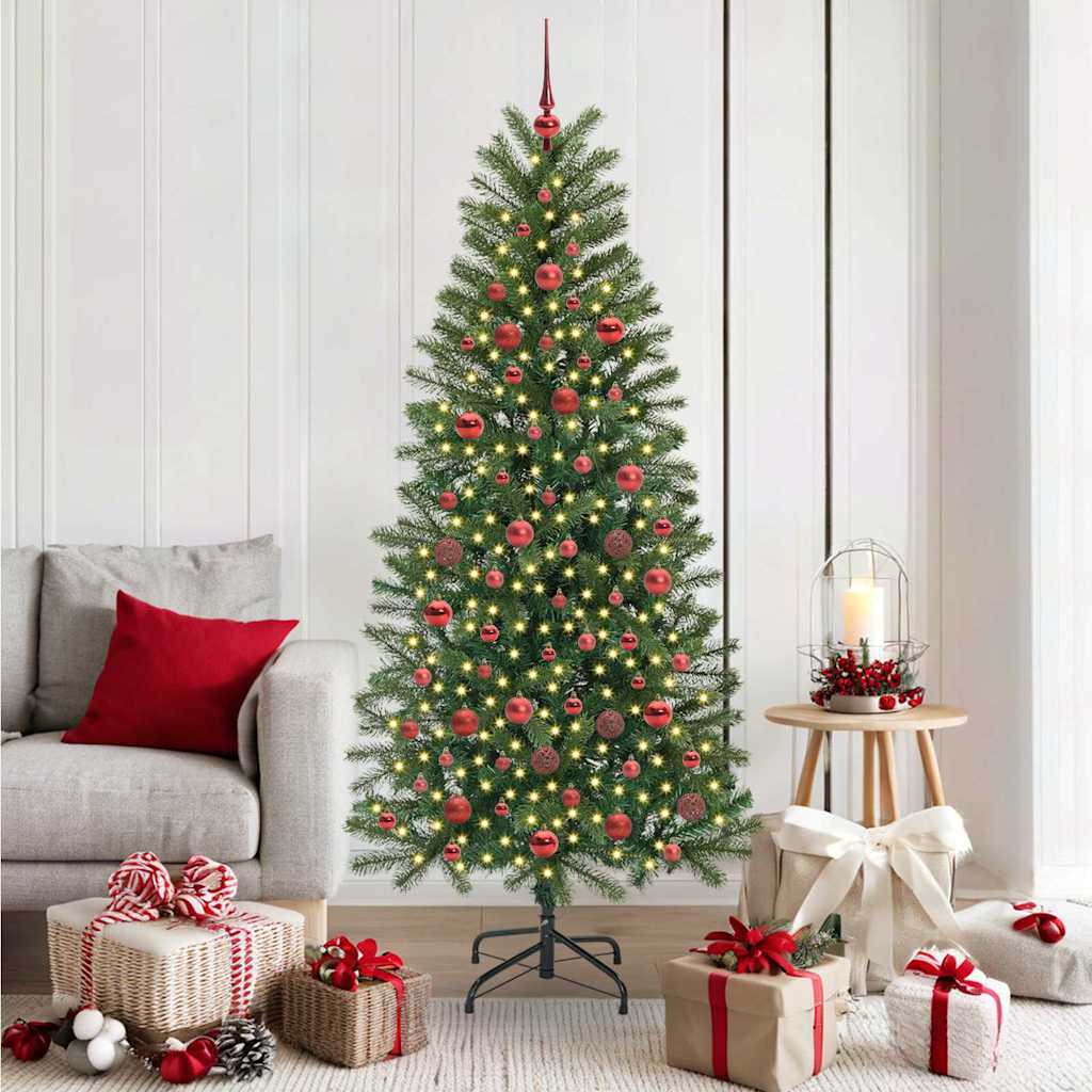 vidaXL Artificial Christmas Tree Green 180 cm PE and PVC