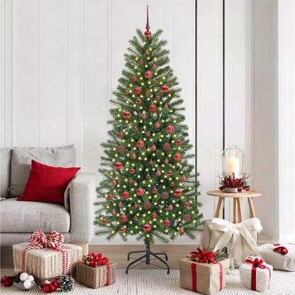 vidaXL Artificial Christmas Tree Green 180 cm PE and PVC