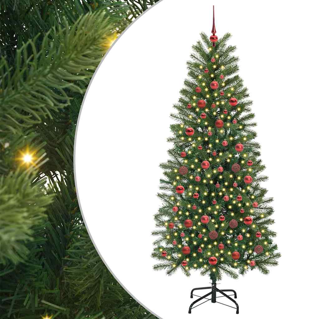 vidaXL Artificial Christmas Tree Green 180 cm PE and PVC