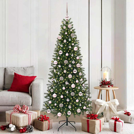 vidaXL Artificial Christmas Tree with 300 LEDs Green 180 cm PE and PVC