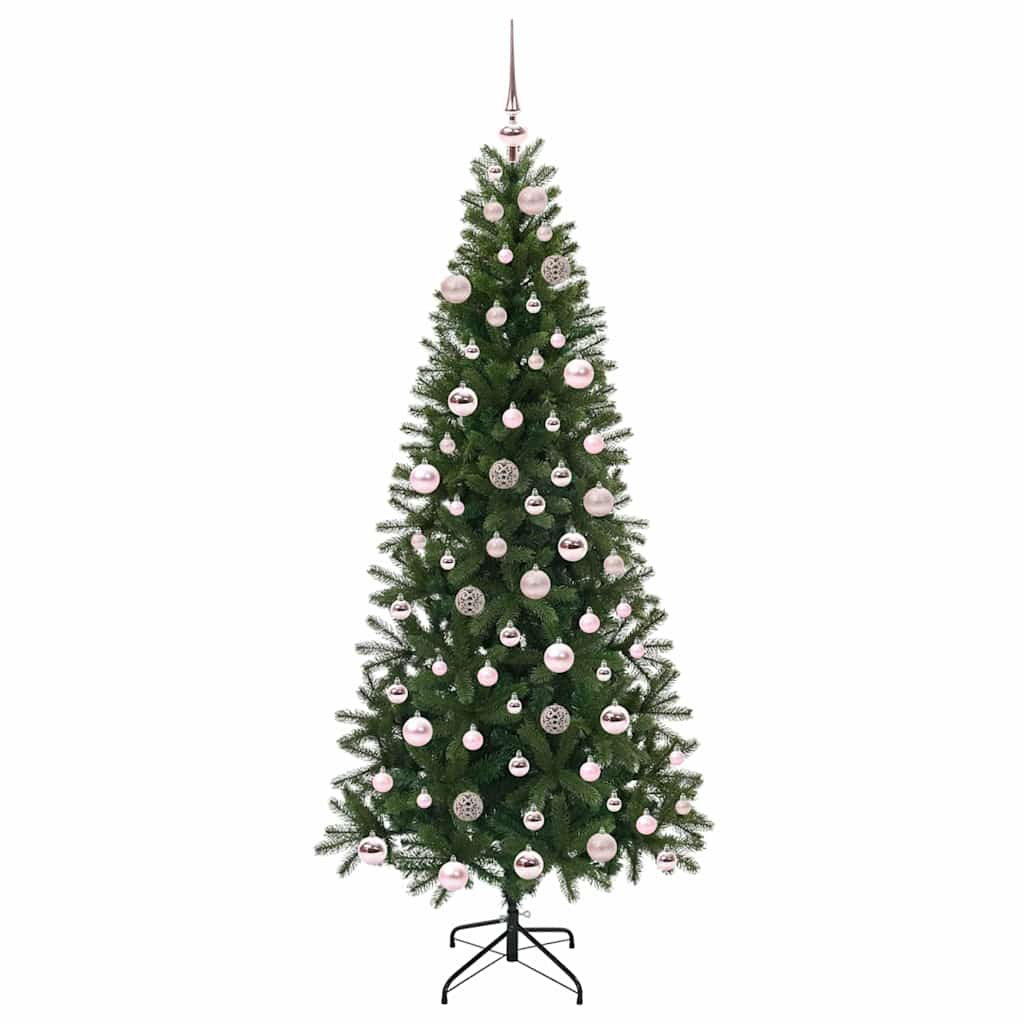vidaXL Artificial Christmas Tree with 300 LEDs Green 180 cm PE and PVC