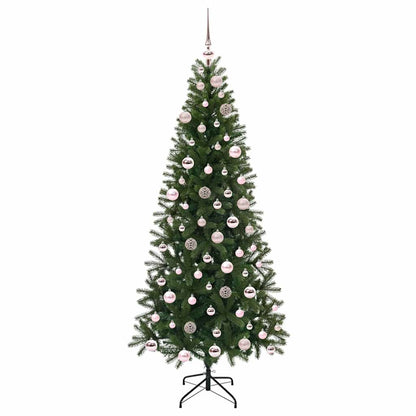vidaXL Artificial Christmas Tree with 300 LEDs Green 180 cm PE and PVC