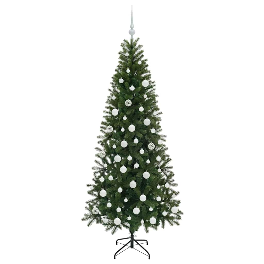 vidaXL Artificial Christmas Tree with 300 LEDs Green 180 cm PE and PVC