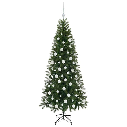 vidaXL Artificial Christmas Tree with 300 LEDs Green 180 cm PE and PVC
