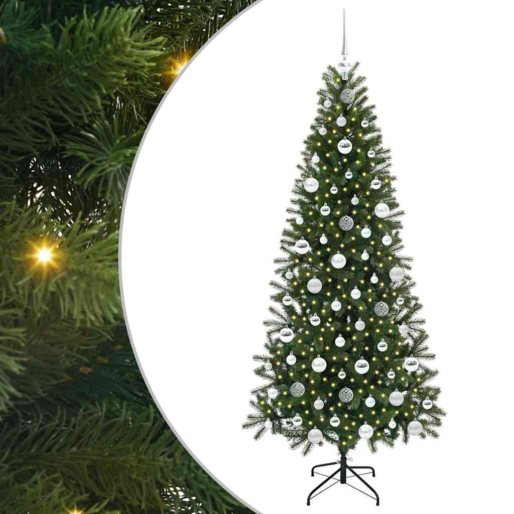 vidaXL Artificial Christmas Tree Green 180 cm PE and PVC