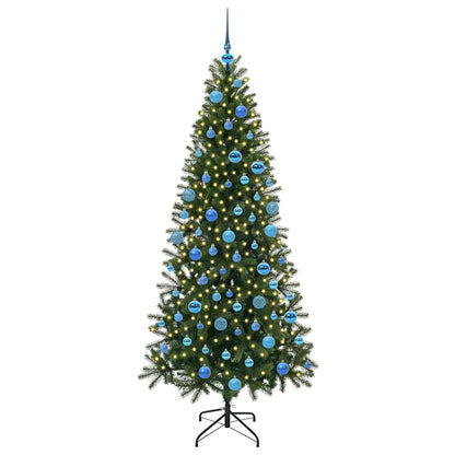 vidaXL Artificial Christmas Tree with 300 LEDs Green 180 cm PE and PVC