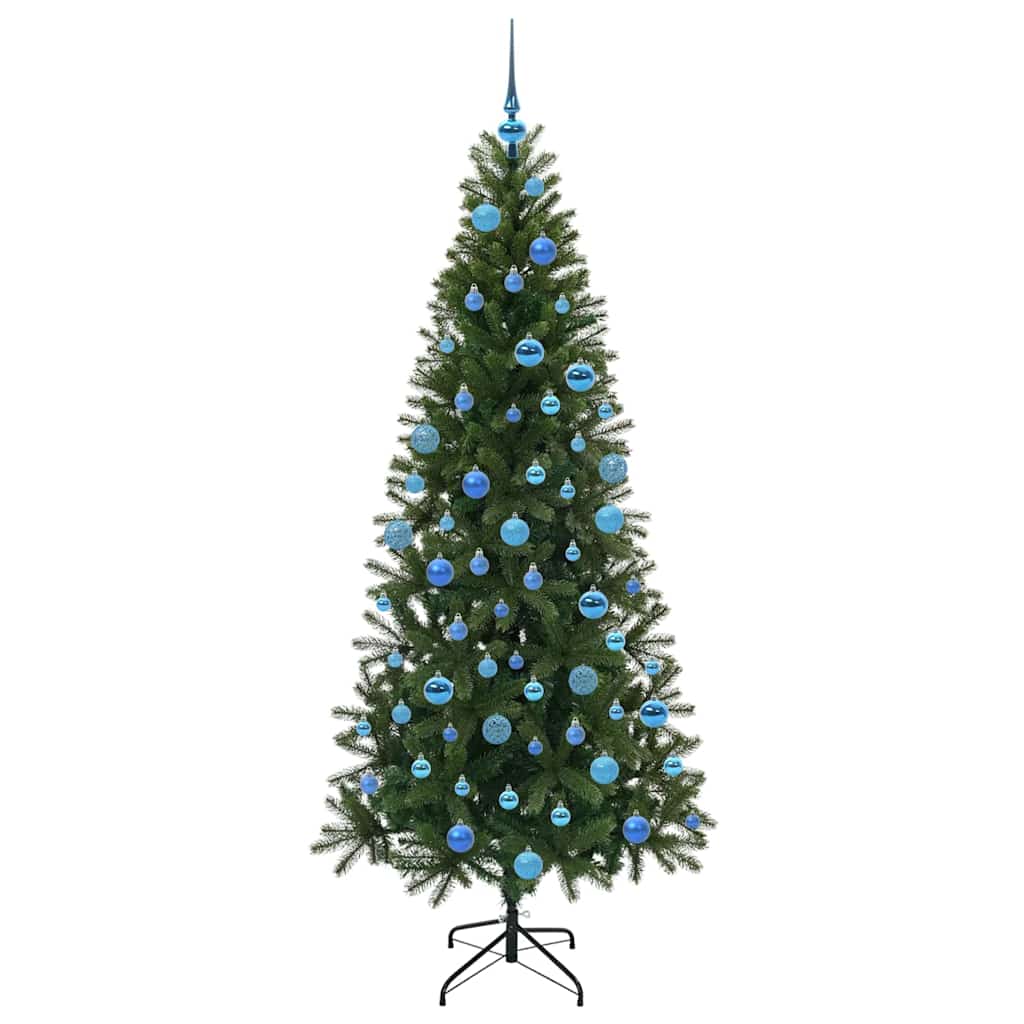 vidaXL Artificial Christmas Tree with 300 LEDs Green 180 cm PE and PVC