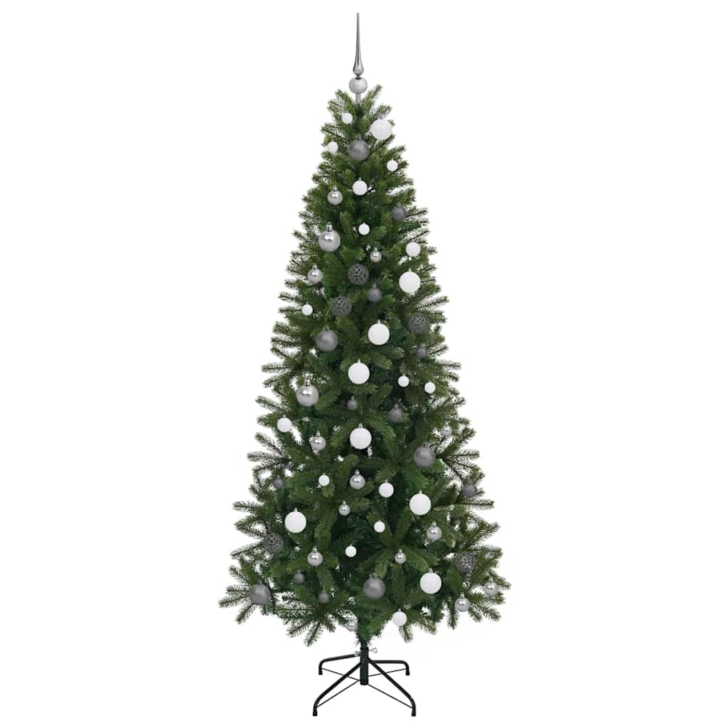 vidaXL Artificial Christmas Tree with 300 LEDs Green 210 cm PE and PVC