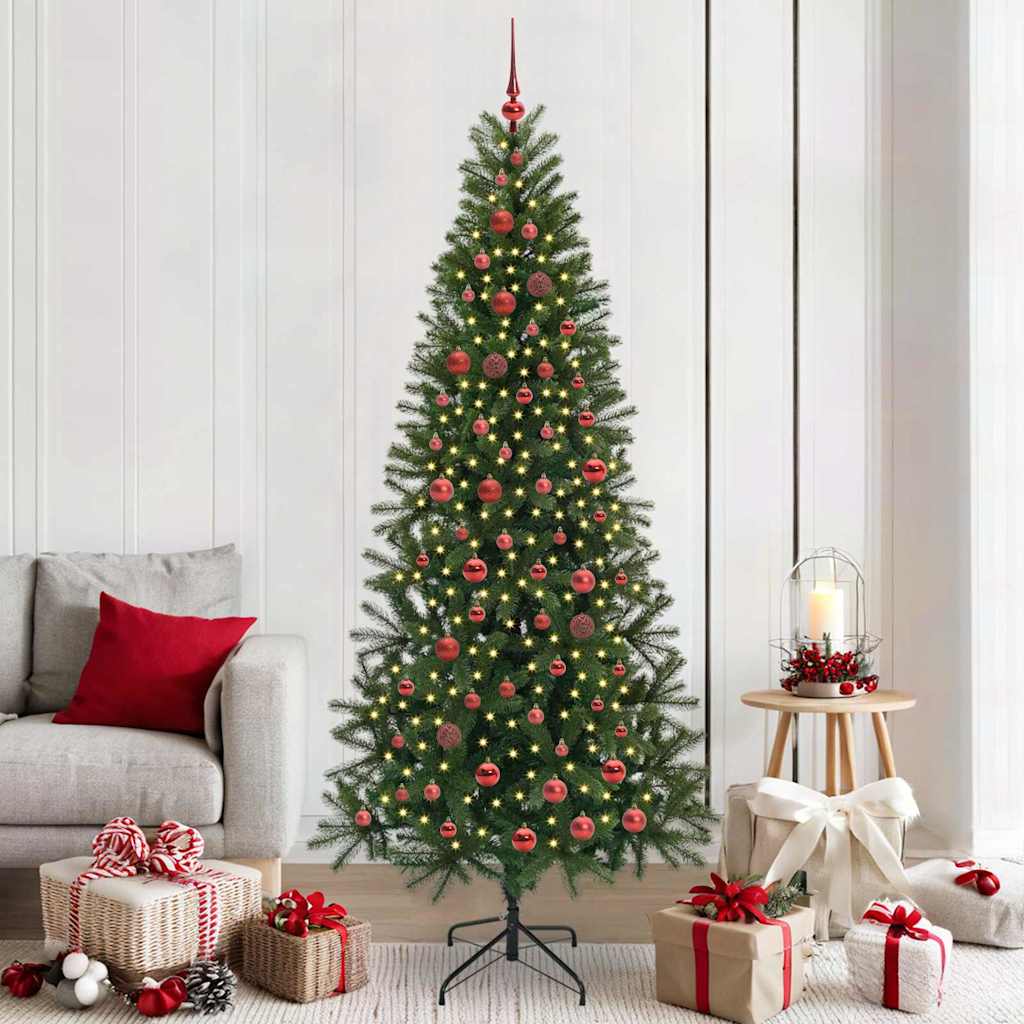 vidaXL Artificial Christmas Tree Green 210 cm PE and PVC