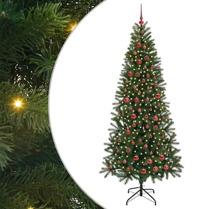vidaXL Artificial Christmas Tree Green 210 cm PE and PVC