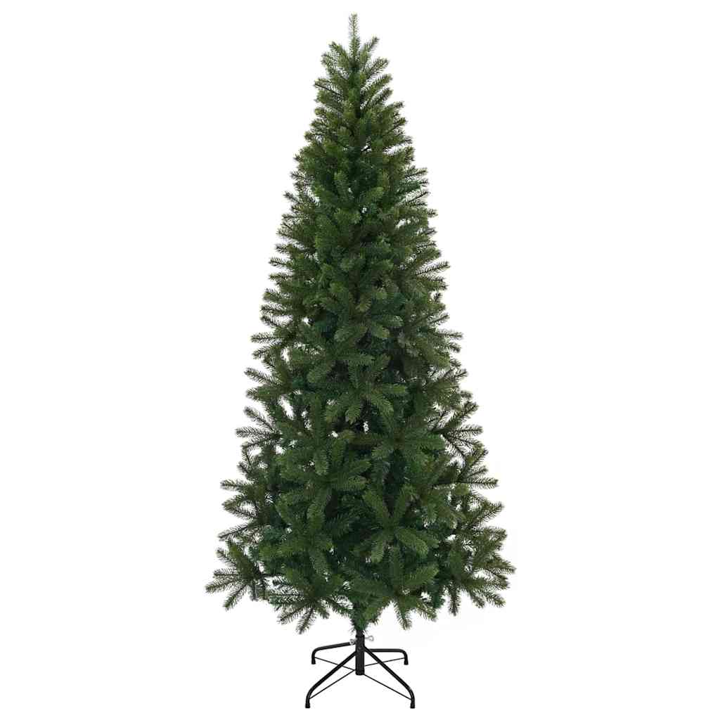vidaXL Artificial Christmas Tree with 300 LEDs Green 210 cm PE and PVC