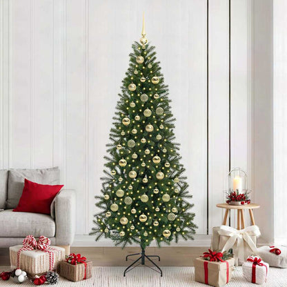 vidaXL Artificial Christmas Tree Green 210 cm PE and PVC