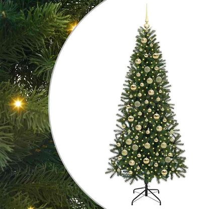 vidaXL Artificial Christmas Tree Green 210 cm PE and PVC