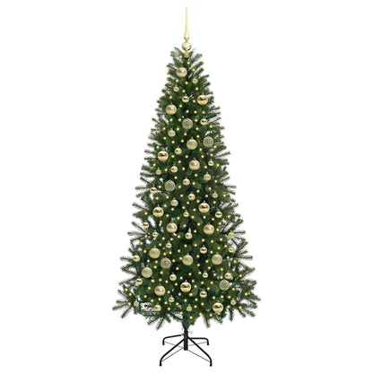 vidaXL Artificial Christmas Tree Green 210 cm PE and PVC