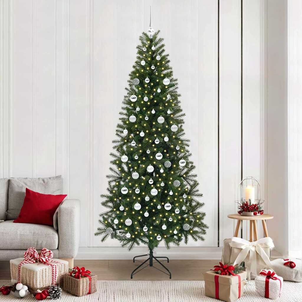 vidaXL Artificial Christmas Tree Green 210 cm PE and PVC
