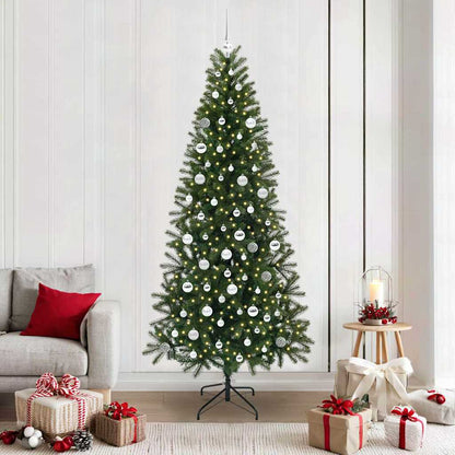 vidaXL Artificial Christmas Tree Green 210 cm PE and PVC