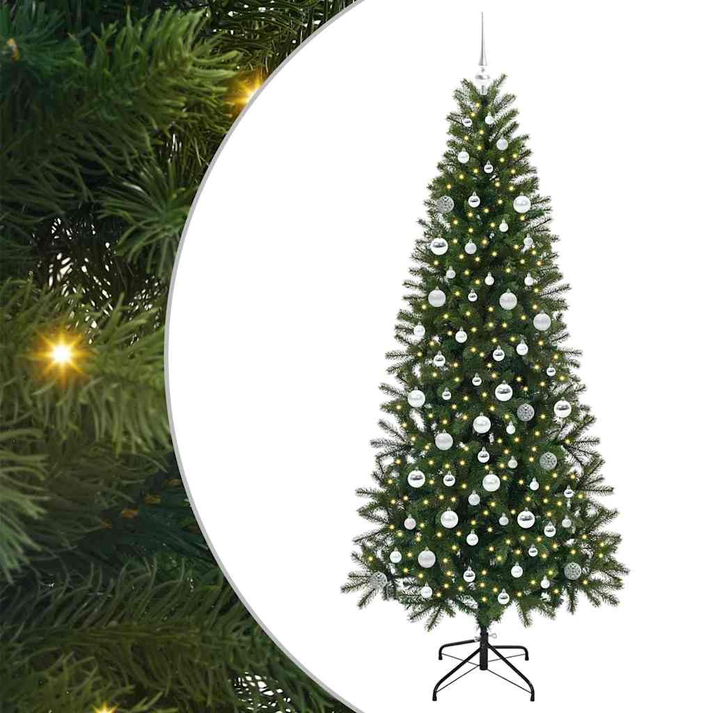 vidaXL Artificial Christmas Tree Green 210 cm PE and PVC