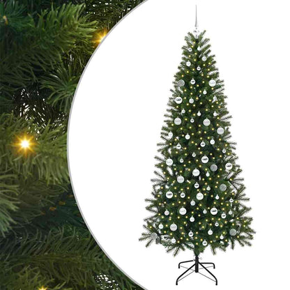 vidaXL Artificial Christmas Tree Green 210 cm PE and PVC