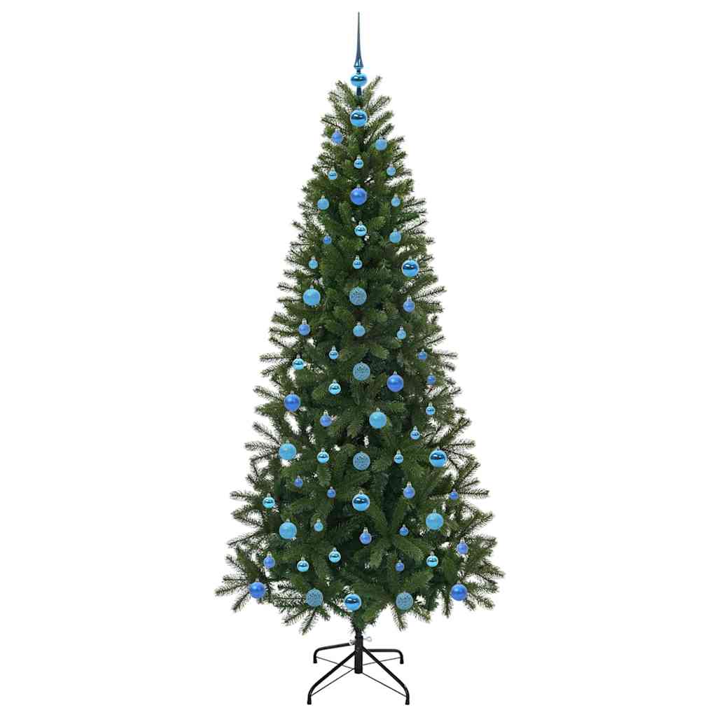vidaXL Artificial Christmas Tree with 300 LEDs Green 210 cm PE and PVC