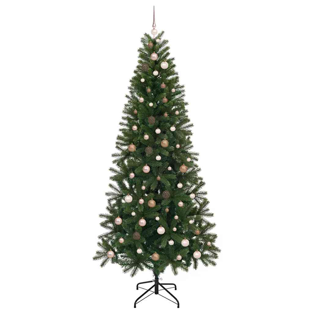 vidaXL Artificial Christmas Tree with 300 LEDs Green 240 cm PE and PVC