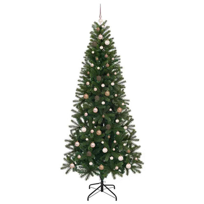 vidaXL Artificial Christmas Tree with 300 LEDs Green 240 cm PE and PVC