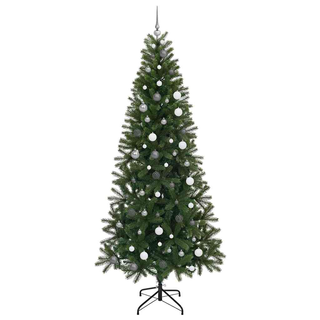 vidaXL Artificial Christmas Tree with 300 LEDs Green 240 cm PE and PVC