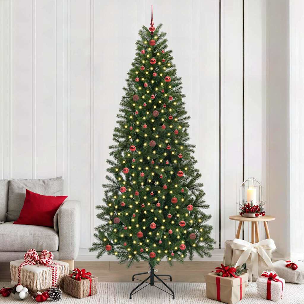 vidaXL Artificial Christmas Tree Green 240 cm PE and PVC