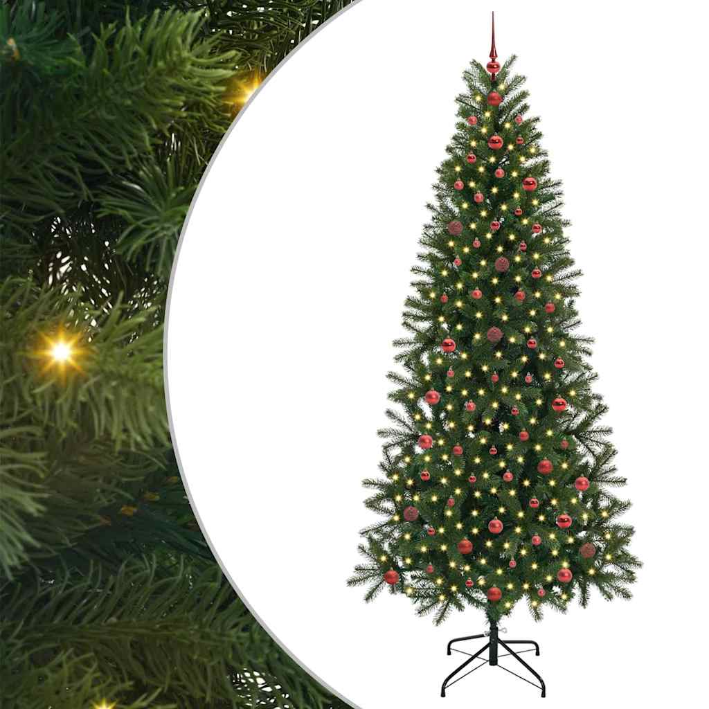 vidaXL Artificial Christmas Tree Green 240 cm PE and PVC