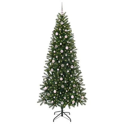 vidaXL Artificial Christmas Tree with 300 LEDs Green 240 cm PE and PVC