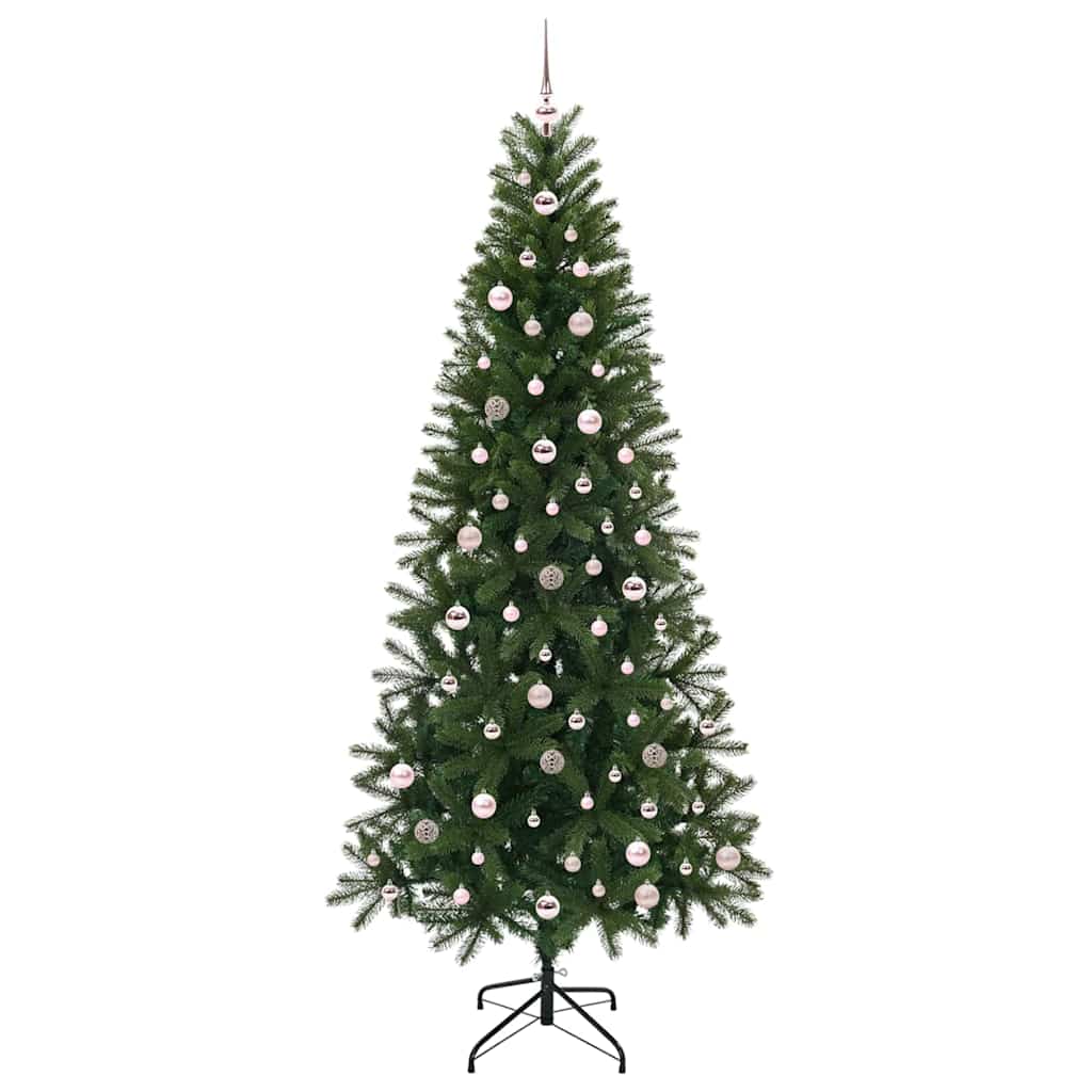 vidaXL Artificial Christmas Tree with 300 LEDs Green 240 cm PE and PVC
