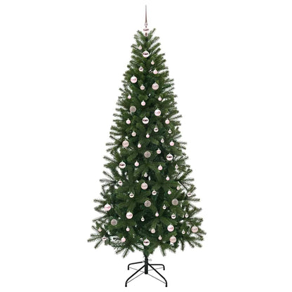 vidaXL Artificial Christmas Tree with 300 LEDs Green 240 cm PE and PVC