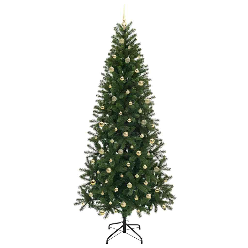 vidaXL Artificial Christmas Tree with 300 LEDs Green 240 cm PE and PVC