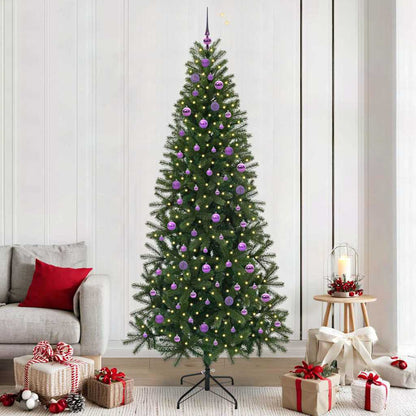 vidaXL Artificial Christmas Tree with 300 LEDs Green 240 cm PE and PVC
