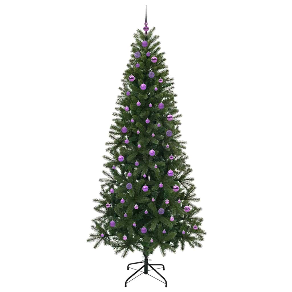 vidaXL Artificial Christmas Tree with 300 LEDs Green 240 cm PE and PVC
